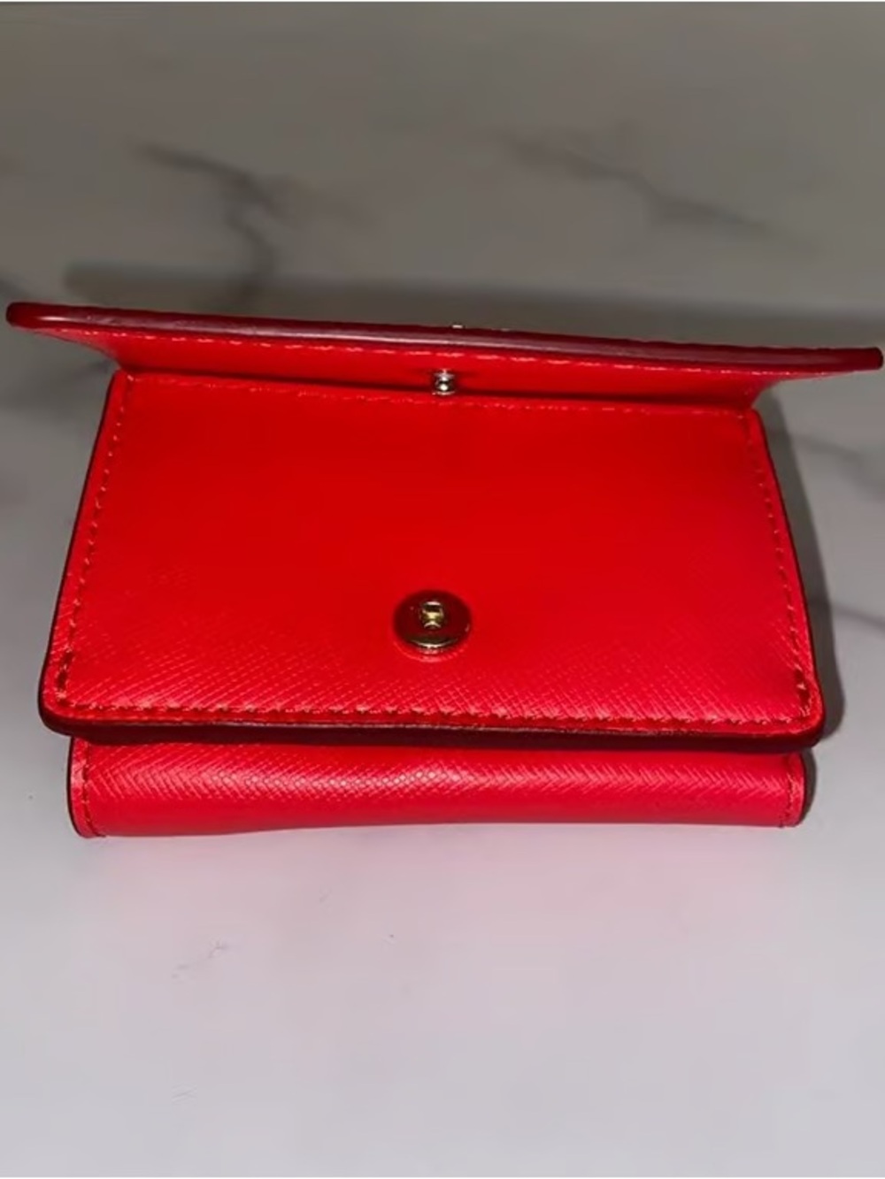 Kate Spade Staci Red Micro Tri Fold Snap Wallet NWT - Picture 2 of 7